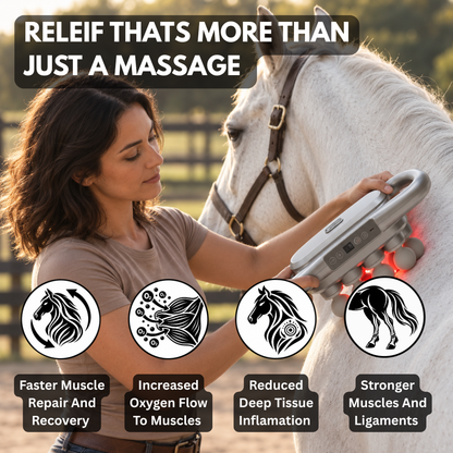 Sixteenhands™ 8-Head Equine Muscle Recovery Massage Gun